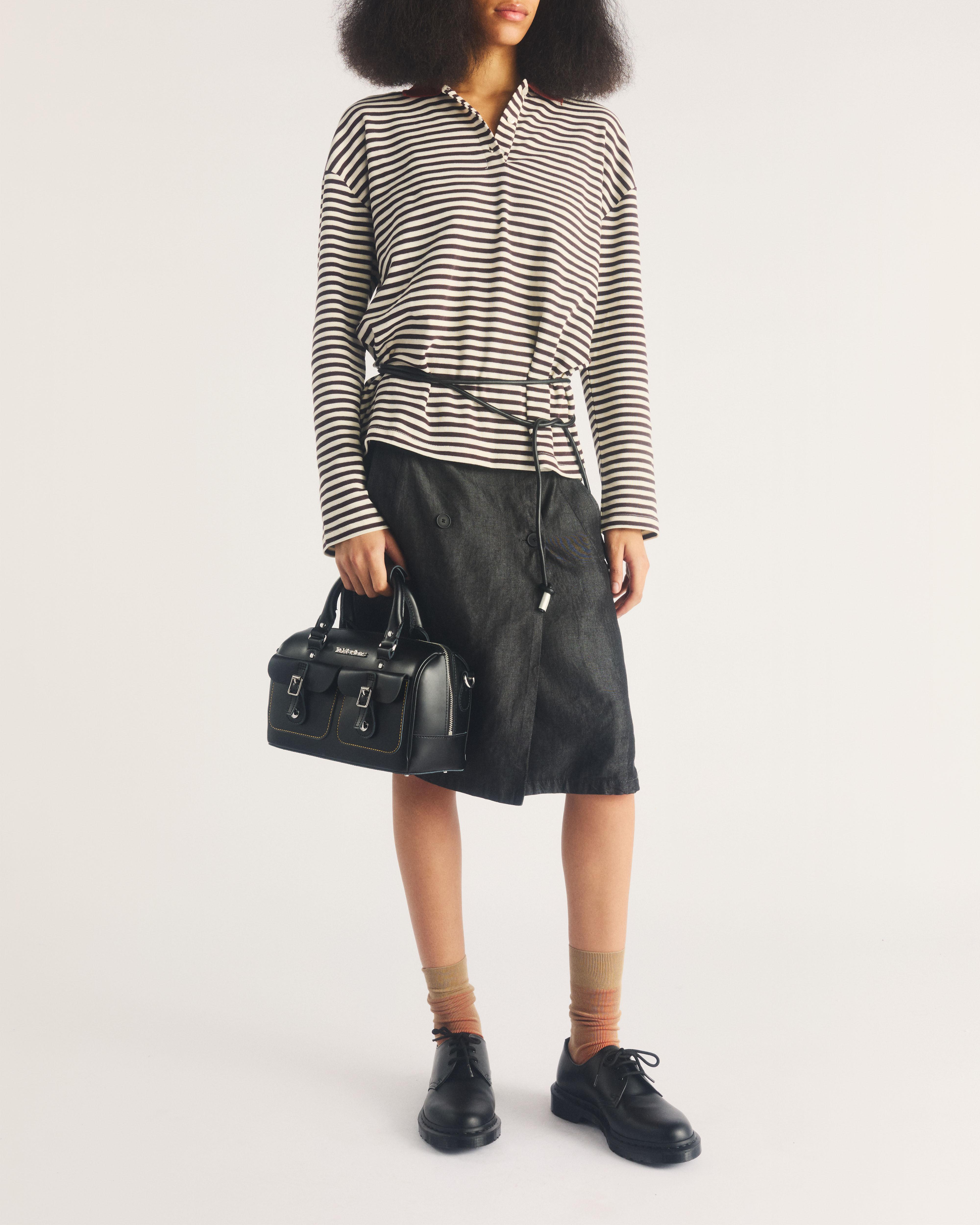 Kiev Leather Top Handle Bag in Black | Dr. Martens™